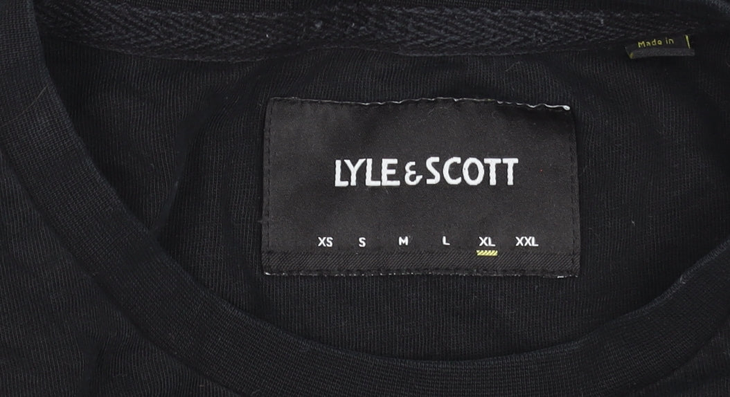 Lyle & Scott Men's Black XL Crew Neck Cotton T-Shirt