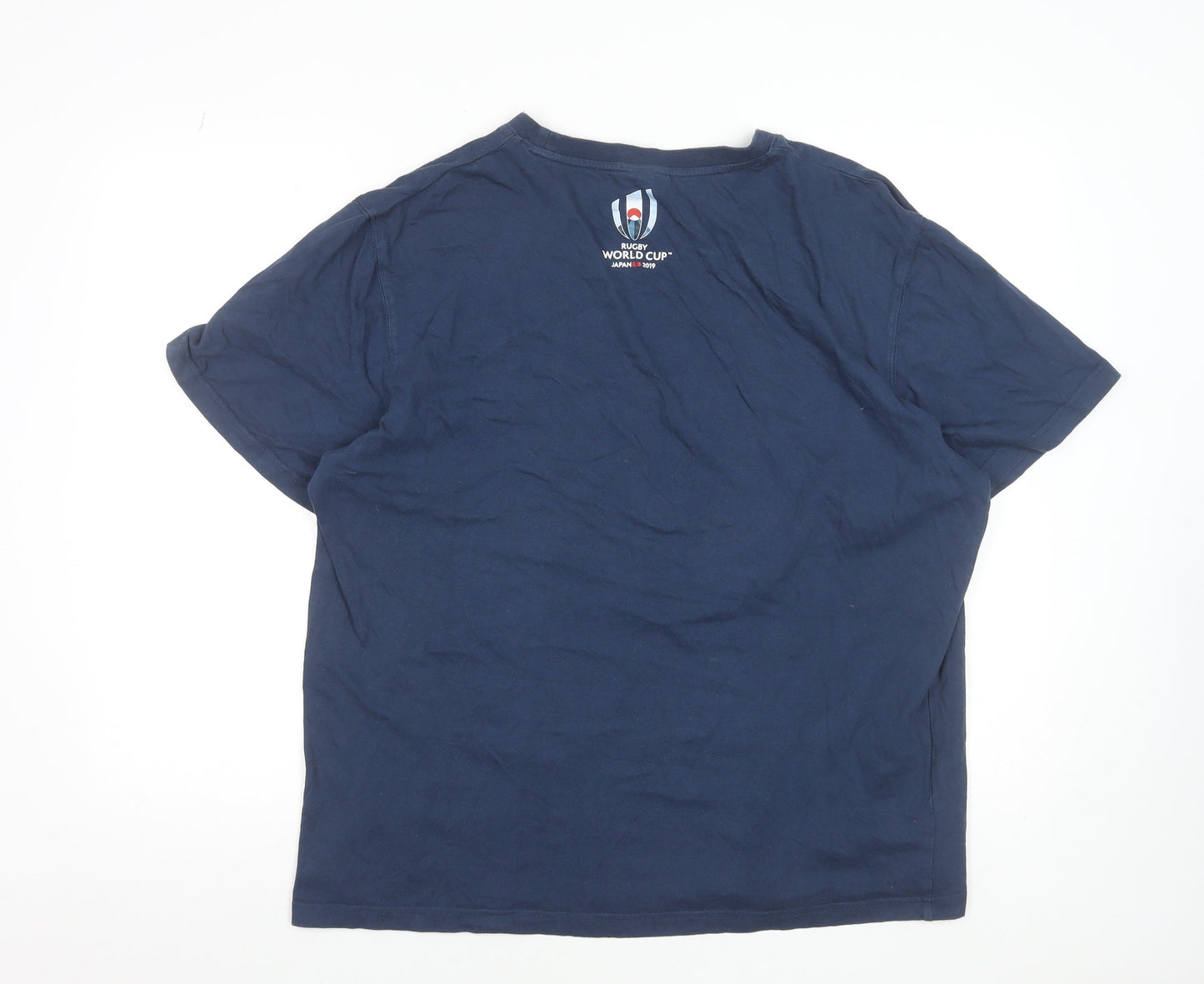 Rugby World Cup Japan 2019 Navy Men's XXL Cotton Graphic T-Shirt
