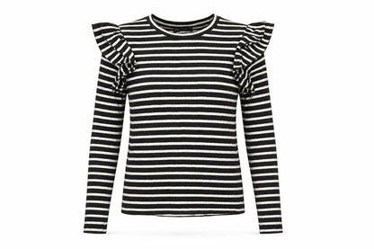 Womens UK Size S Zara Black Ringer T-Shirt