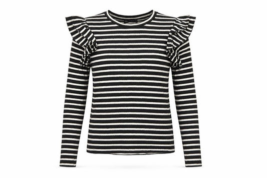 Womens UK Size S Zara Black Ringer T-Shirt