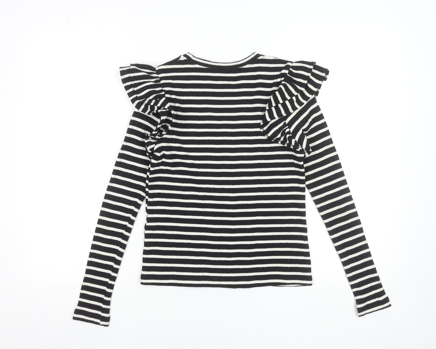 Womens UK Size S Zara Black Ringer T-Shirt