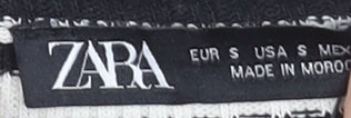 Womens UK Size S Zara Black Ringer T-Shirt