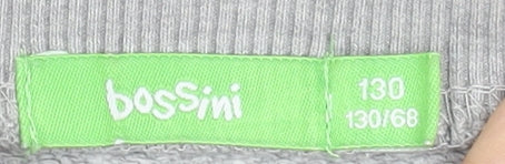 Bossini Boys Grey London Zoo Graphic Cotton Pullover Sweatshirt 9-10 Years