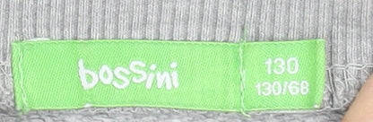 Bossini Boys Grey London Zoo Graphic Cotton Pullover Sweatshirt 9-10 Years