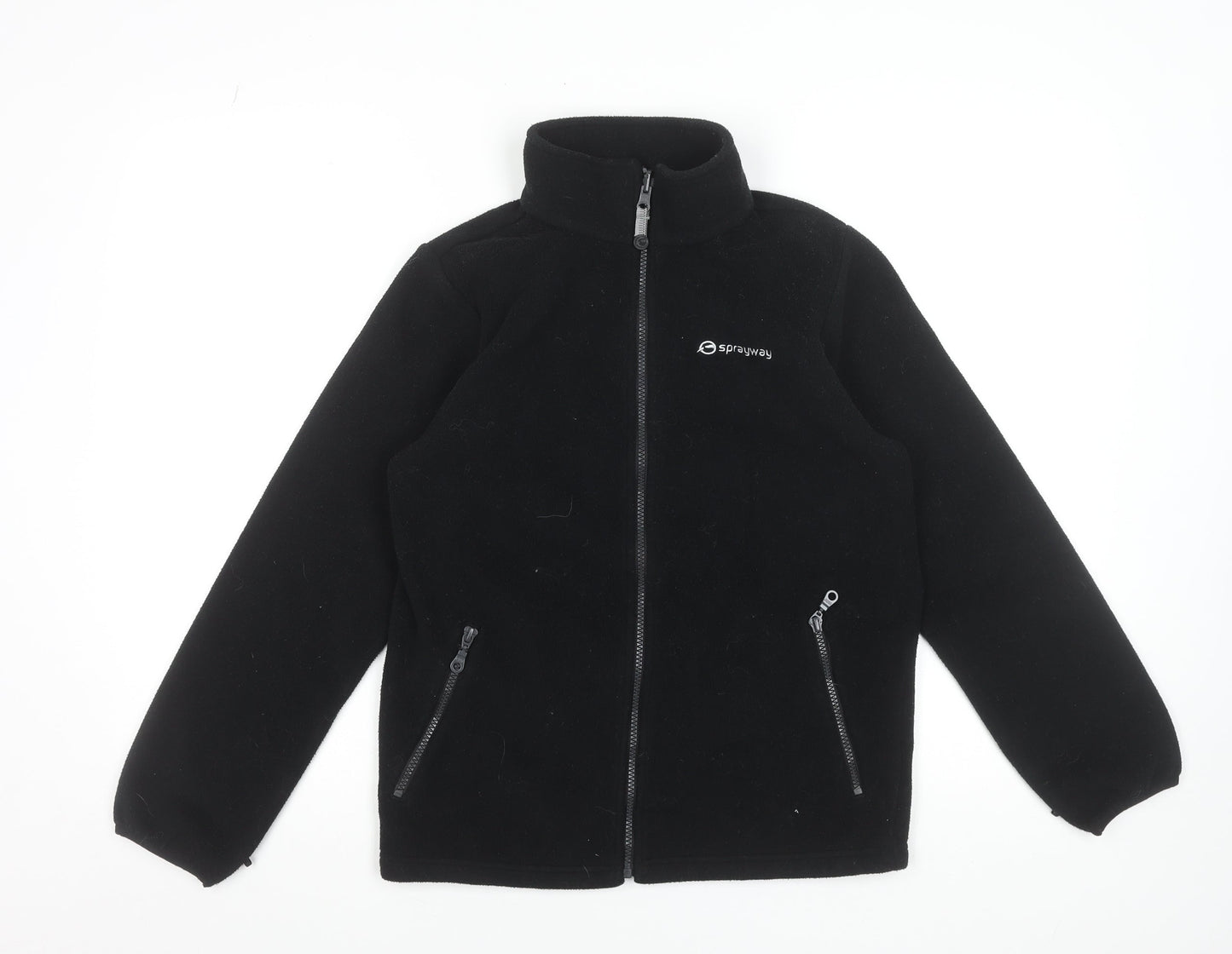 Sprayway Boys Black Fleece Full Zip Jacket Age 12-13 Years Outdoor Warm