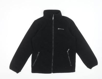Sprayway Boys Black Fleece Full Zip Jacket Age 12-13 Years Outdoor Warm