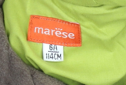 Marèse Girls Brown Floral Hooded Cotton Parka Coat 6 Years