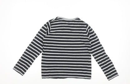 Batman Girls Black Striped Long Sleeve T-Shirt 9-10 Years Superhero Logo Top