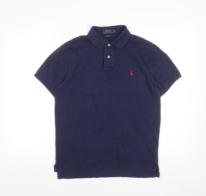 Ralph Lauren Men's Blue Slim Fit Polo Shirt Size M