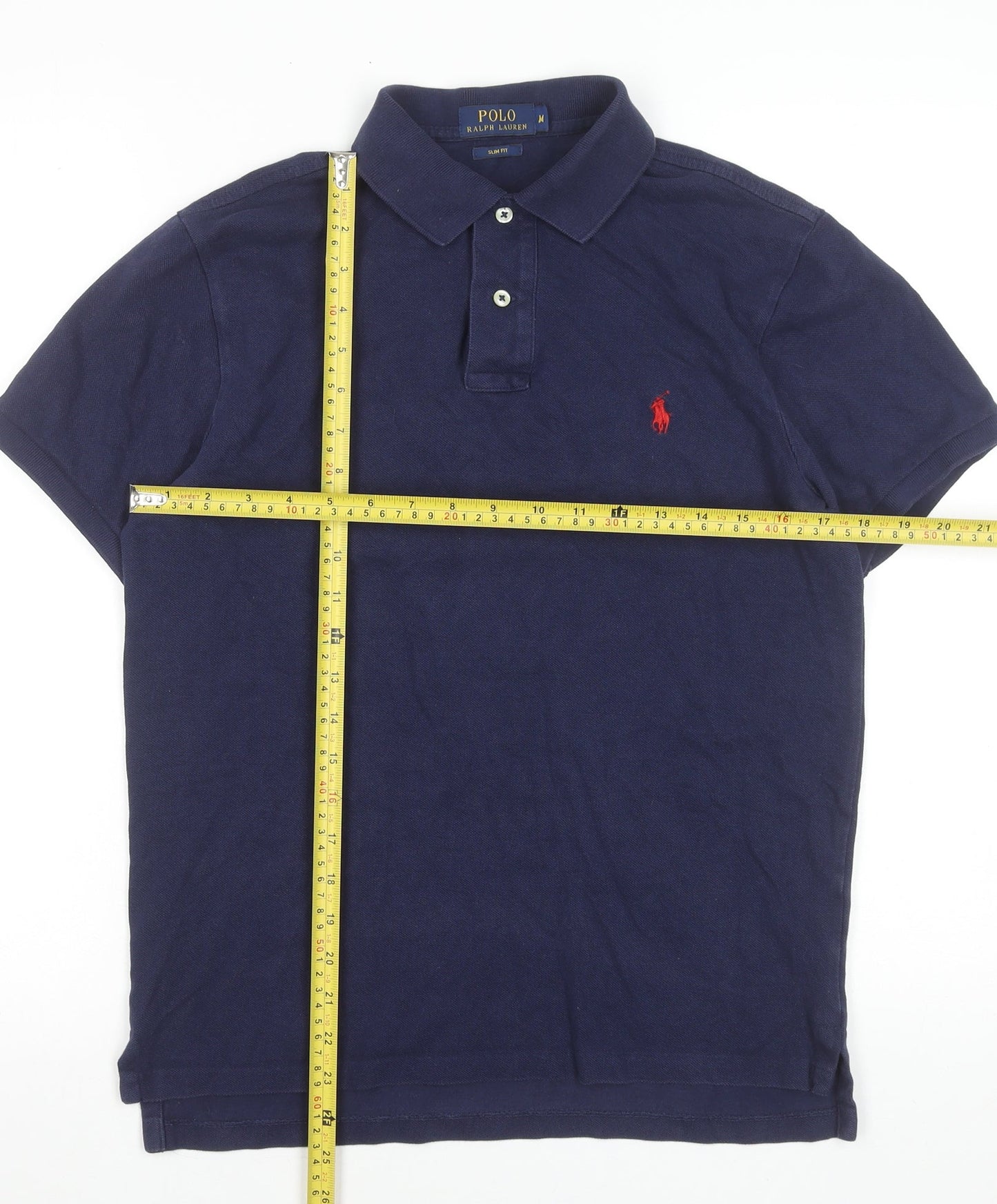 Ralph Lauren Men's Blue Slim Fit Polo Shirt Size M