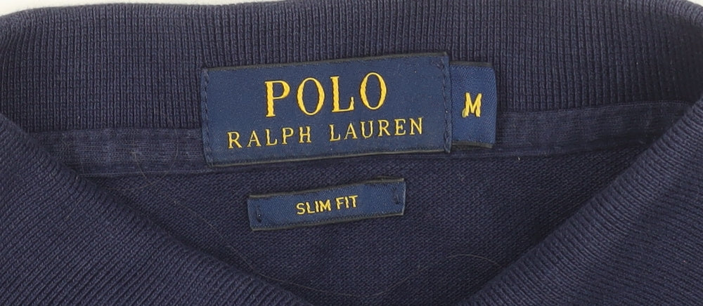 Ralph Lauren Men's Blue Slim Fit Polo Shirt Size M