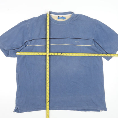 Ocean Bay Men's Blue Cotton Crew Neck Short Sleeve T-Shirt Size L