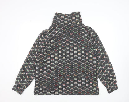 Luca Vanucci Women's Multicoloured Geometric Knit Roll Neck Tunic Blouse XL