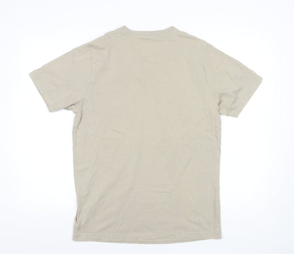 New Balance Men's Beige L Short Sleeve Crew Neck Sports T-Shirt