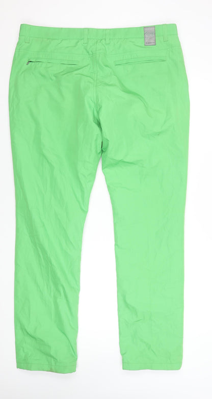 Alberto Men's Green Modern Fit Golf Rain & Wind Fighter Trousers Size 58