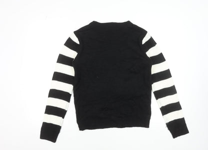 Teens UK Size M No Boundaries Black Pullover Jumper