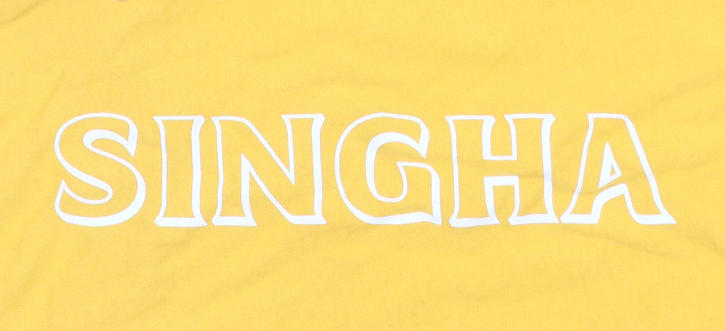 Mens UK Size M Singha Yellow  T-Shirt