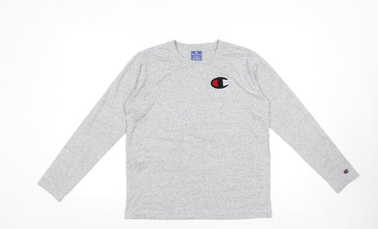 Champion Women's Grey Long Sleeve Crew Neck T-Shirt XS