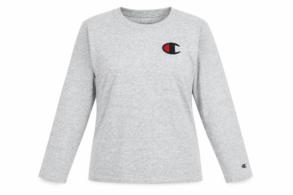 Womens UK Size XS Champion Grey Basic T-Shirt