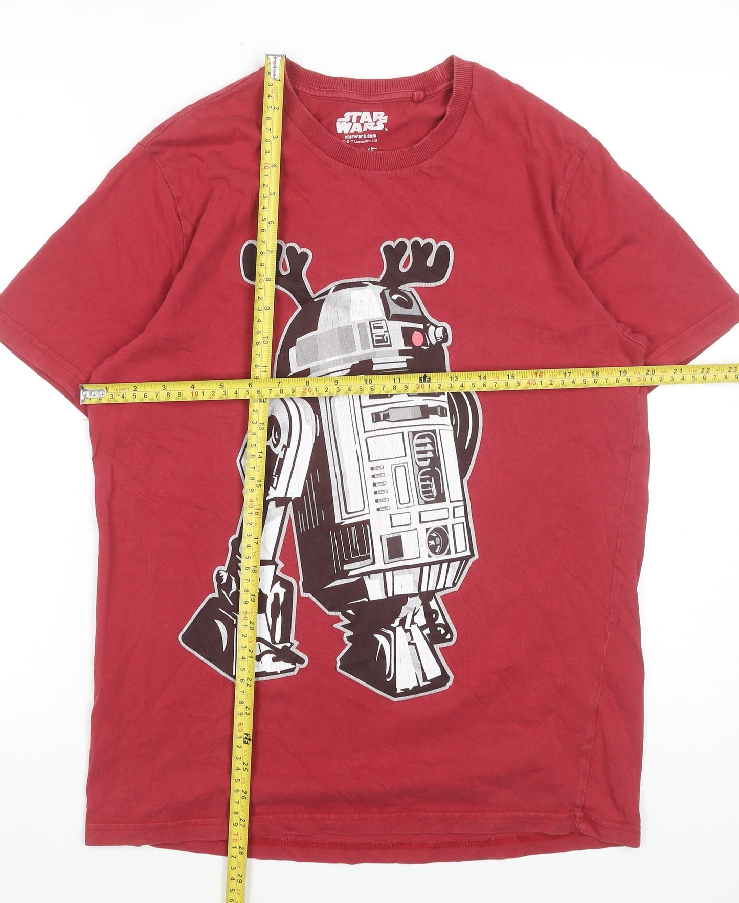 Next Star Wars Red R2-D2 Christmas Graphic Men's Regular Fit T-Shirt Medium