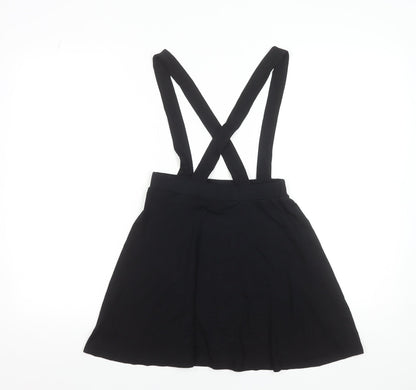 ASOS DESIGN Women's Black A-Line Suspender Skirt Size 6