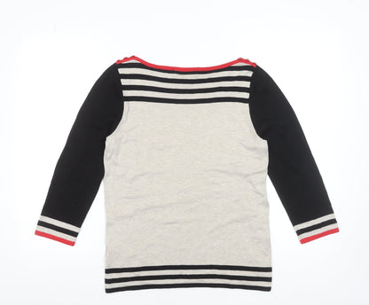 Debenhams Women’s Beige Polka Dot Stripe Knit Jumper Size 12