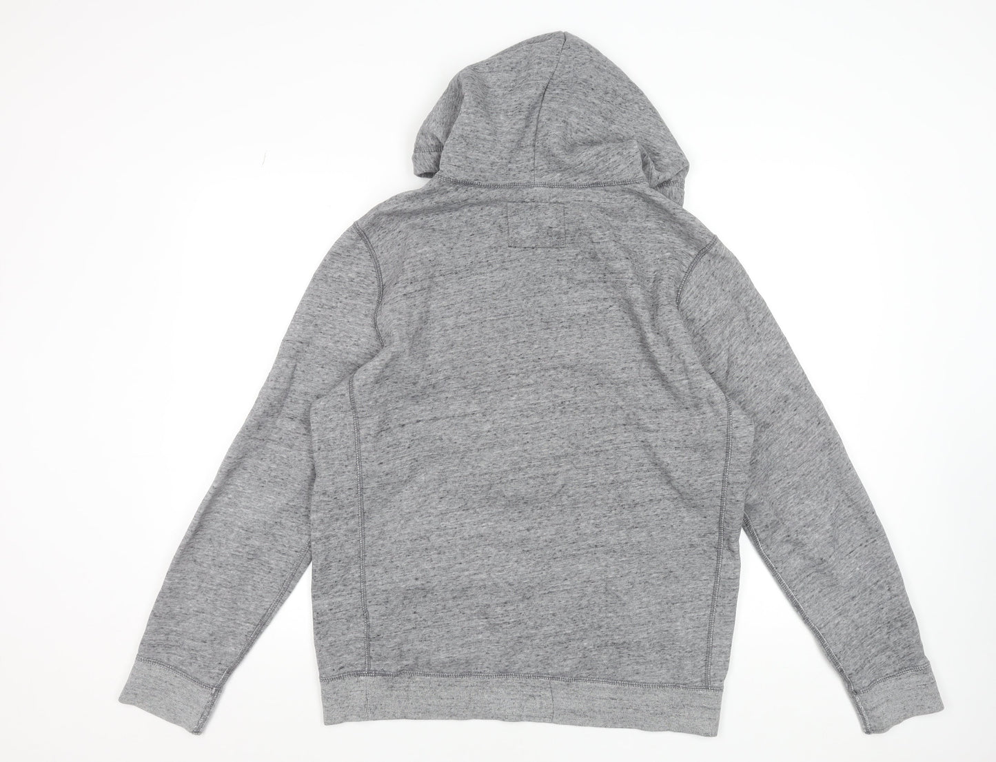 Abercrombie & Fitch Mens Grey Pullover Hoodie M Logo Fleece