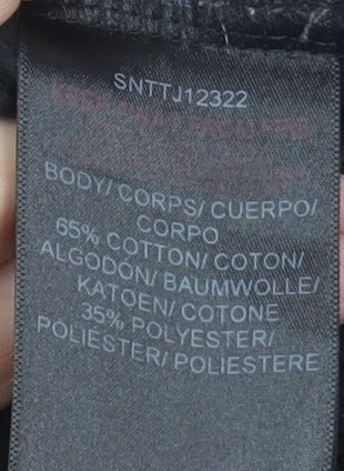 Sonneti Boys Black Hoodie 10-12 Years Pullover Logo Trim Cotton Blend