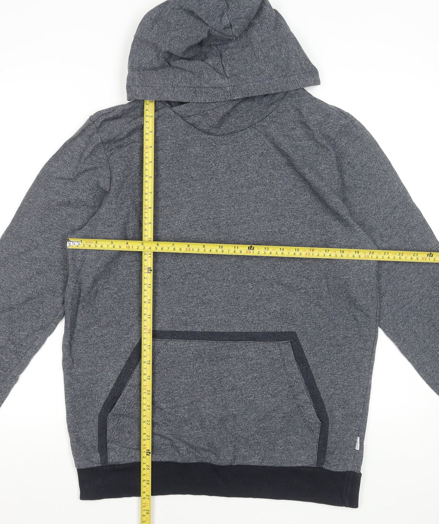 Mens UK Size L JACK & JONES Grey Pullover Hoodie