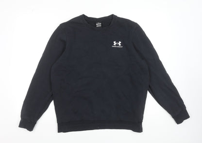 Under Armour Men's Black Crew Neck Pullover Sweatshirt Size S