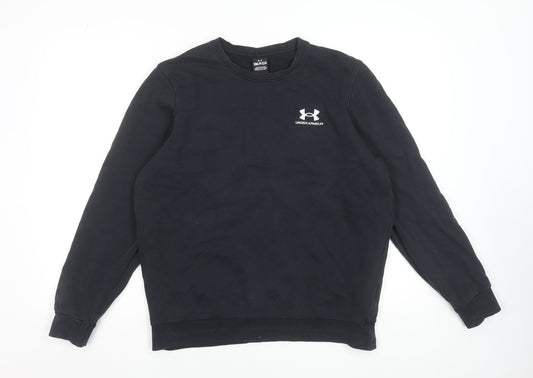 Under Armour Men's Black Crew Neck Pullover Sweatshirt Size S