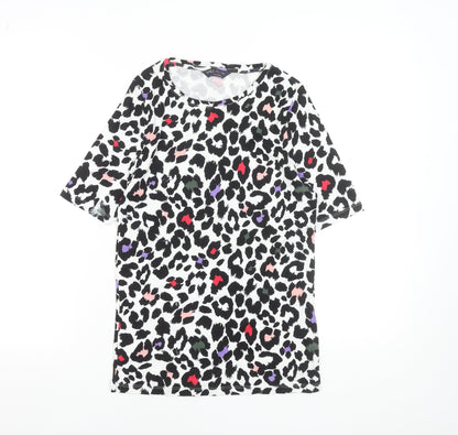Womens UK Size 10 Marks and Spencer Multicoloured Basic T-Shirt