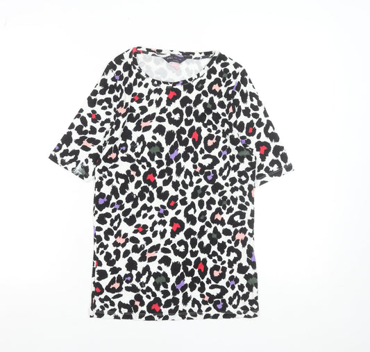 Womens UK Size 10 Marks and Spencer Multicoloured Basic T-Shirt