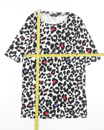 Womens UK Size 10 Marks and Spencer Multicoloured Basic T-Shirt