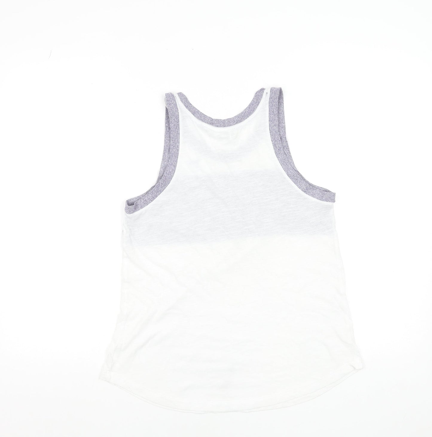 Womens UK Size XS Victoria's Secret PINK White Basic Tank