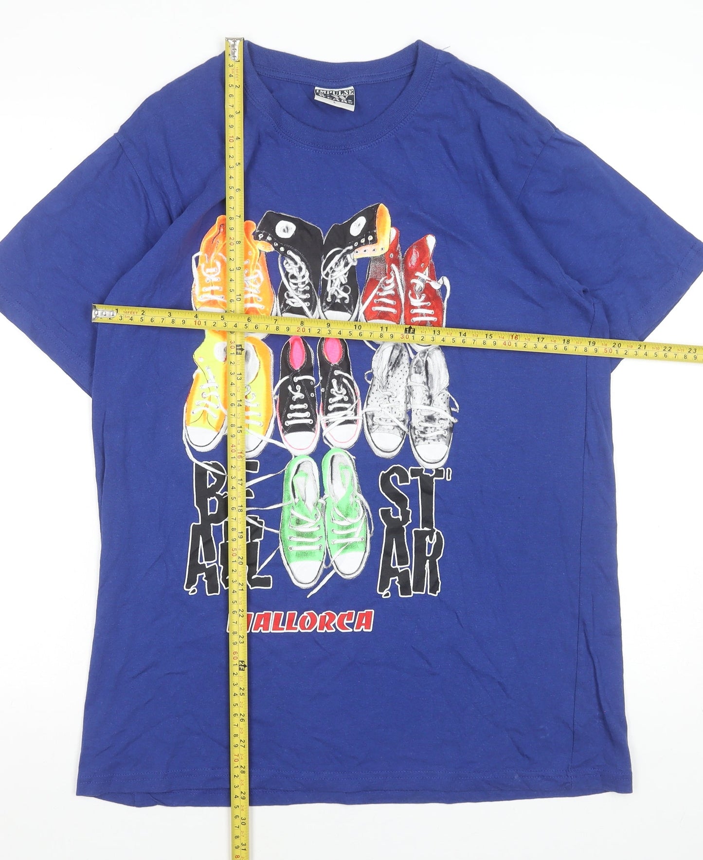 Mens UK Size L Impulse Wear Blue  T-Shirt