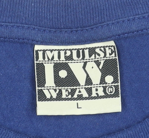 Mens UK Size L Impulse Wear Blue  T-Shirt