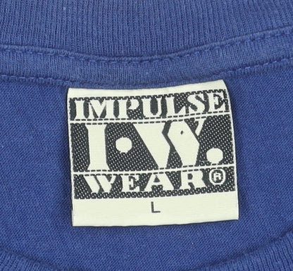 Mens UK Size L Impulse Wear Blue  T-Shirt