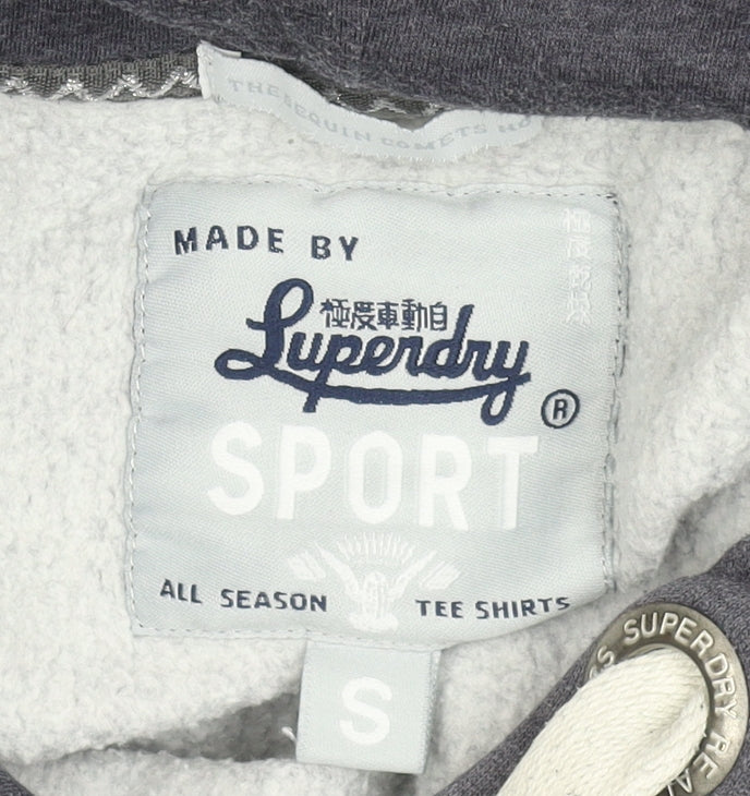 Womens UK Size S Superdry Grey Pullover Hoodie