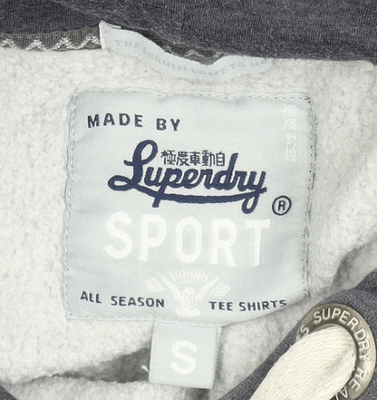 Womens UK Size S Superdry Grey Pullover Hoodie