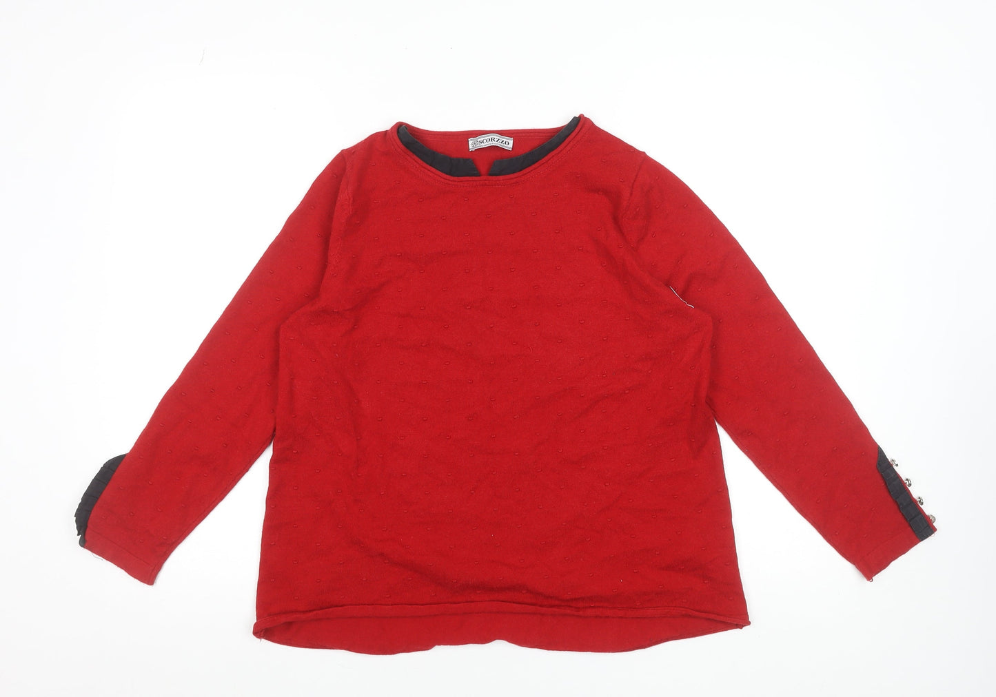 Womens UK Size XL Scorzzo Red Pullover Jumper