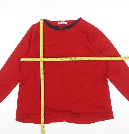 Womens UK Size XL Scorzzo Red Pullover Jumper