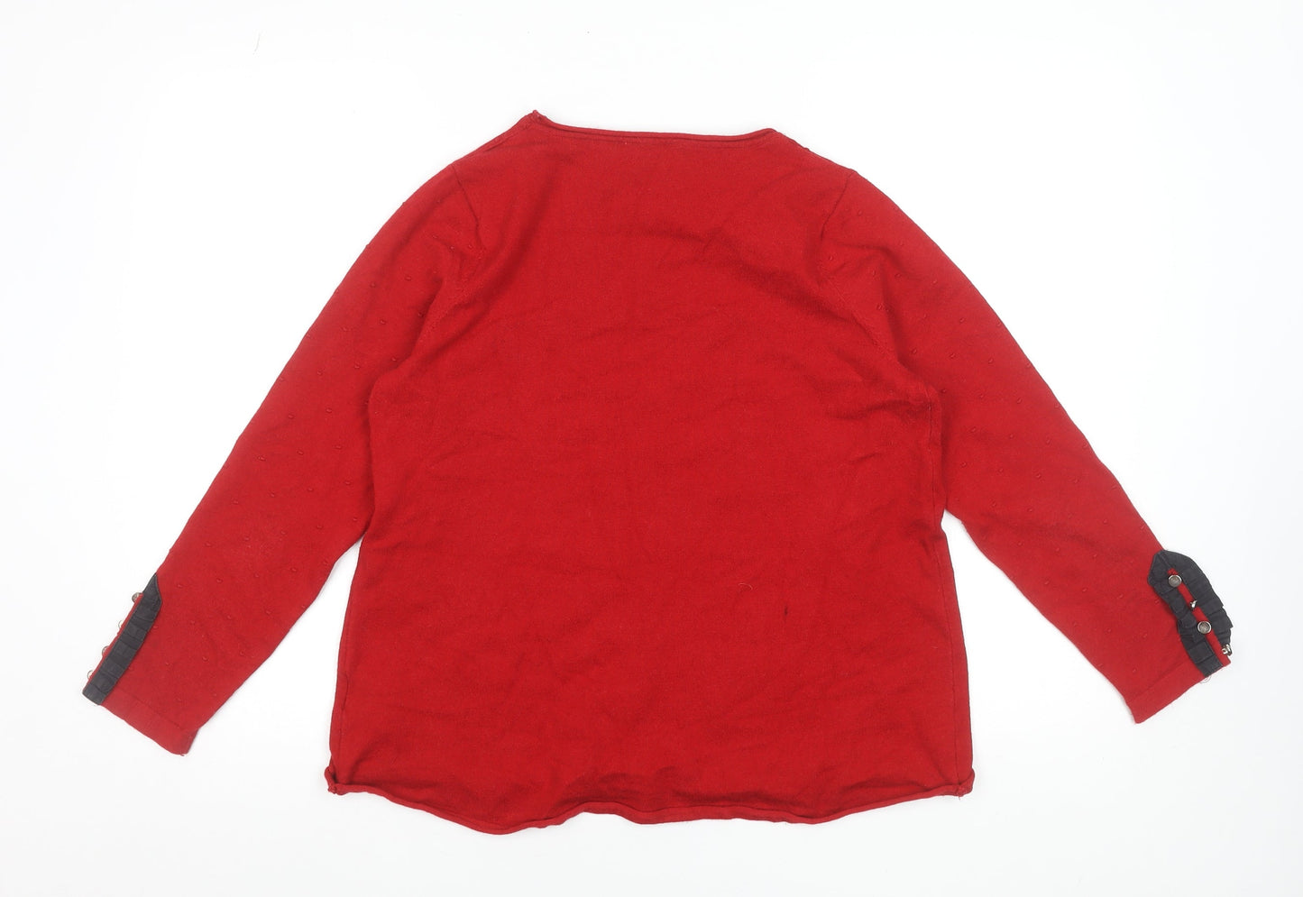 Womens UK Size XL Scorzzo Red Pullover Jumper