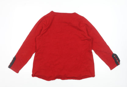 Womens UK Size XL Scorzzo Red Pullover Jumper