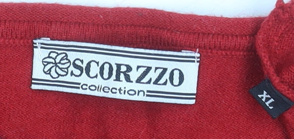 Womens UK Size XL Scorzzo Red Pullover Jumper