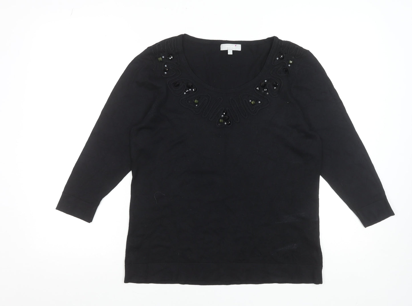 Womens UK Size 14 Marks and Spencer Black Pullover Jumper