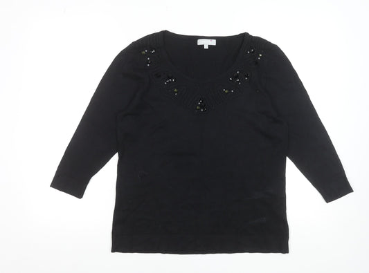Womens UK Size 14 Marks and Spencer Black Pullover Jumper