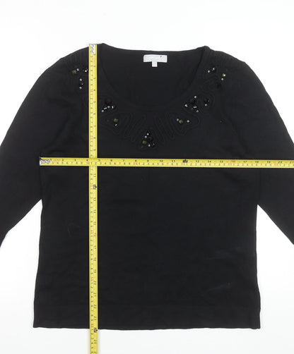 Womens UK Size 14 Marks and Spencer Black Pullover Jumper