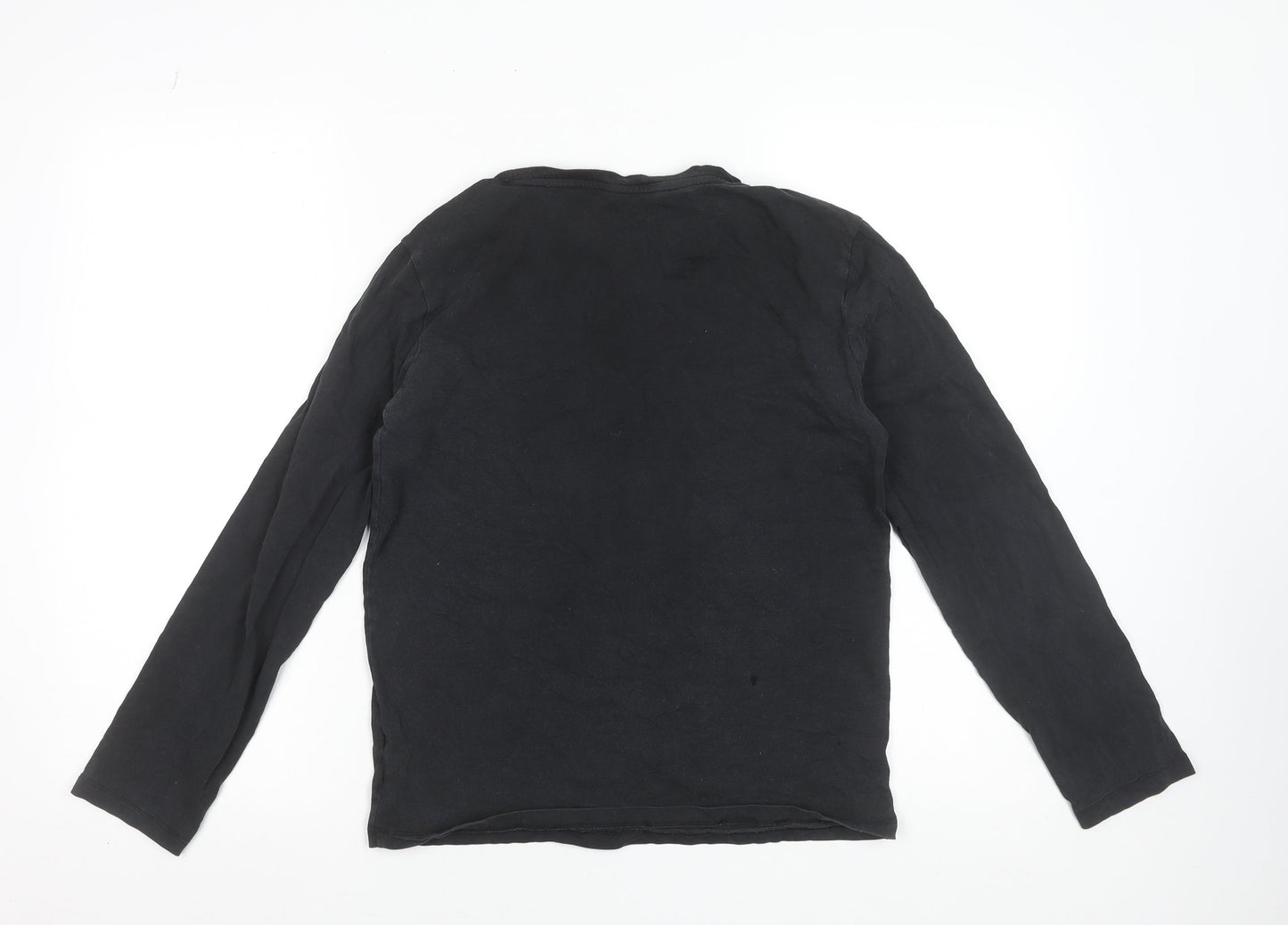 Calvin Klein Boys Black Long Sleeve Logo Cotton T-Shirt 14-16 Years