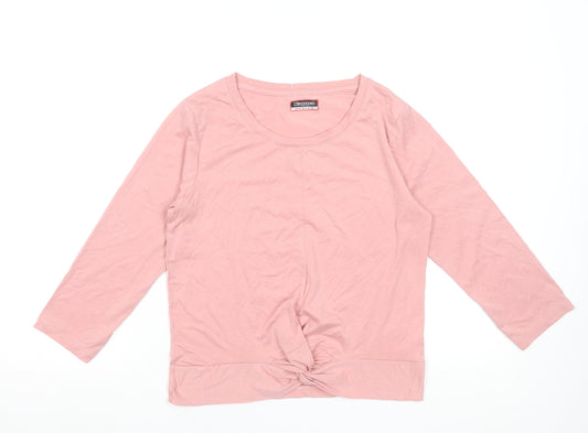 Kappa Women's Pink 3/4 Sleeve Basic Modal Blend T-Shirt Medium